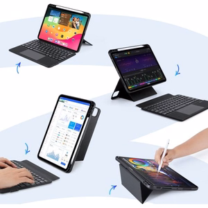 Dux Ducis DK Series belaidė Bluetooth klaviatūra skirta Apple iPad Pro 13 M4 (2024) juoda