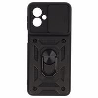 Slide Camera Armor dėklas telefonui Motorola Moto G55 5G juodas