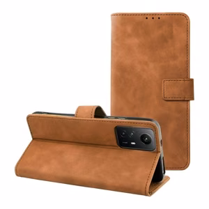 TENDER knygos dėklas telefonui XIAOMI Redmi Note 12S rudas