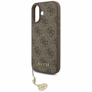Guess 4G Charms Collection Magnetinis dėklas telefonui iPhone 17 - rudas