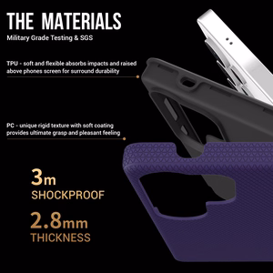 Dėklas Perfectionists Triangle Case Samsung S928 S24 Ultra violetinis