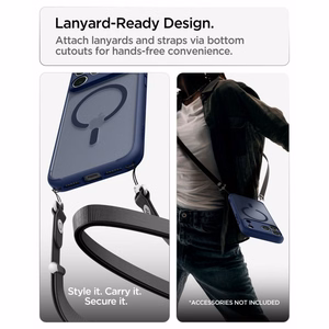 Spigen Ultra Hybrid MagSafe dėklas iPhone 18 Pro / 17 Pro, tamsiai mėlynas