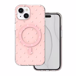 Bubble Dots Mag case for iphone 15 6,1" pink