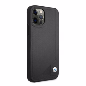 BMW odinis dėklas su įspaudu iPhone 12 Pro Max - juodas
