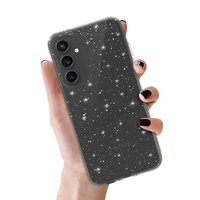 Kristalinis blizgus dėklas telefonui Samsung Galaxy S23 FE sidabrinis