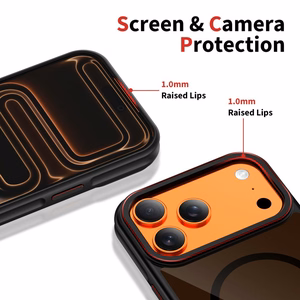 Tech-Protect MagHybrid MagSafe dėklas iPhone 17 Pro juodas ir raudonas