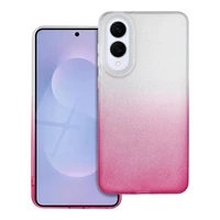 SHINING dėklas telefonui SAMSUNG S25 Edge permatomas rožinis