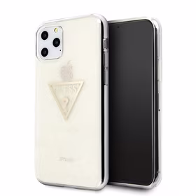 Guess GUHCN58SGTLGO iPhone 11 Pro auksinis/kietas dėklas Glitter Triangle
