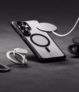 Ringke Fusion Bold Magnetic MagSafe Dėklas for Samsung Galaxy S26 Ultra - Clear juodas