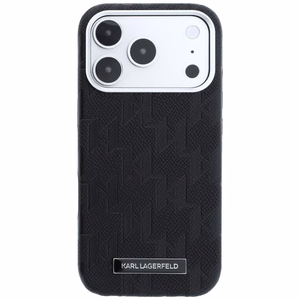 KARL LAGERFELD dėklas, skirtas IPHONE 18 Pro Max/17 Pro Max suderinamas su „MagSafe“ (Mono Resin Logo) (spalva: juoda)