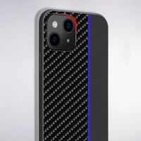 Tel Protect CARBON dėklas telefonui Xiaomi Redmi Note 11 5G/Note 11S 5G/Poco M4 Pro 5G juodas su mėlyna juostele