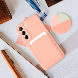 Kortelių dėklas telefonui SAMSUNG S24 Ultra rožinis