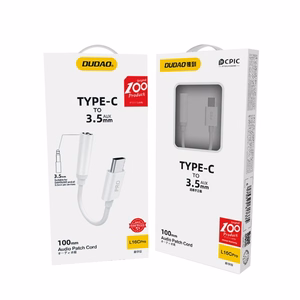 Dudao garso adapteris ausinėms iš USB Type C į mini jack 3.5 mm baltas (L16CPro white)