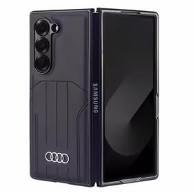 Audi dirbtinės odos magnetinis dėklas Samsung Galaxy Z Fold 6 - juodas