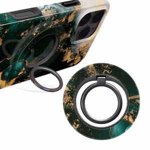 MIO Green Marble Magsafe dėklas su žiedine laikiklio funkcija