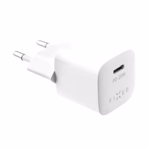 FIXED Mini FIXC20M-C-WH – USB-C kelioninis įkroviklis, 20 W, baltas