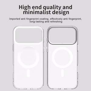 Baltas magnetinis hibridinis PC, PET ir TPU dėklas iPhone 18 Pro Max / 17 Pro Max