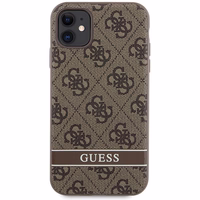 Guess GUHCN61P4SNW iPhone 11 / Xr rudas kietasis dėklas 4G Stripe