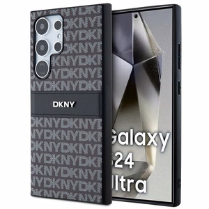 DKNY odinis Mono Stripe ir Metal Logo dėklas telefonui Samsung Galaxy S24 Ultra - juodas