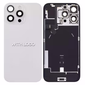 Galinis dangtelis suderinamas su iPhone 16 Pro Max / White Titanium / (visos dalys įtrauktos) / OEM