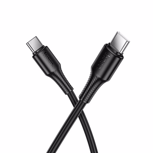 Kabelis USB C į USB C Hoco 3A 60W 1 m X120 juodas