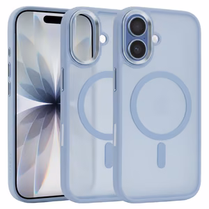 Liavec Cloudy Case with Metal Camera Frame for Iphone 17 blue (Camera Control Button)