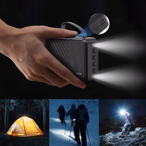 Dudao K11 Max 30000mAh išorinė baterija su įmontuotais kabeliais - juoda