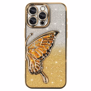 Tel Protect Butterfly vandens dėklas telefonui Iphone 14 Pro Max auksinis