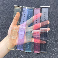 Silikoninis dirželis apyrankė apyrankė dirželis šviesa Apple Watch 42 / 44 mm - violetinis