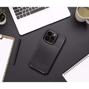 Чехол iPhone 14 PRO Carbon Premium черный