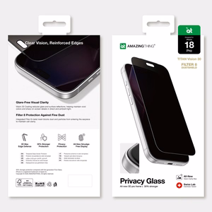 AmazingThing Titan Vision 30 privatumo stiklas, skirtas iPhone 18 Pro