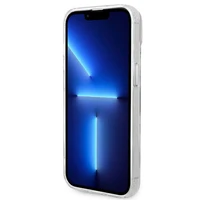 Guess GUHMP14MHTRMS iPhone 14 Plus 6.7" sidabrinis/sidabrinis kietas dėklas Metalinis kontūras Magnetinis