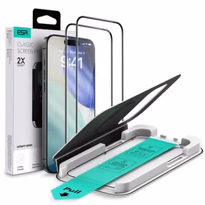 ESR UltraFit Apsauginio stiklo 2 vnt. rinkinys skirtas iPhone 17 Pro – skaidrus