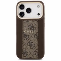 Guess 4G Stripe Magnetinis dėklas telefonui iPhone 17 Pro - ruda