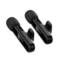 Belaidžių mikrofonų rinkinys Hoco L20A USB-C/Lightning juodas