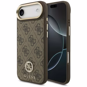 Guess 4G Strass Logo Magnetinis dėklas telefonui iPhone Air - ruda