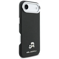 Karl Lagerfeld Karl & Choupette Head Pins Saffiano MagSafe Case for iPhone Air - Black
