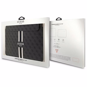 Guess 4G Printed Stripes 14" nešiojamojo kompiuterio dėklas - juodas