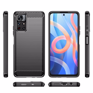Anglies dėklas lankstus apvalkalas Xiaomi Redmi Note 11 juodas