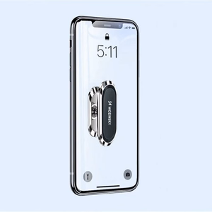 Automobilinis laikiklis Wozinsky WMH-06 sidabrinis (magnetinis / lipnus pagrindas)
