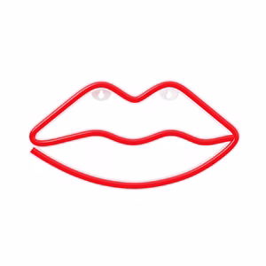 Neon LED Light LIPS raudonas Bat + USB FLNE08 Forever Light
