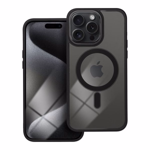 Dėklas telefonui (m) COLOR EDGE MAG COVER, suderinamas su MagSafe skirtas iPhone 15 Pro Max, juodas (m)