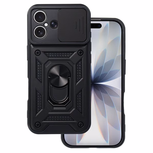Stumdomas kameros šarvas dėklas telefonui Iphone 17 juodas