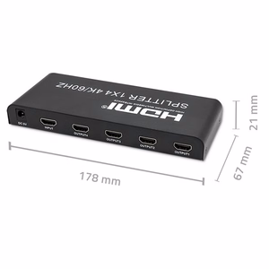 Qoltec 51799 aktyvus HDMI skirstytuvas 4 x HDMI 4K x 2K | 6Gb/s | 60Hz