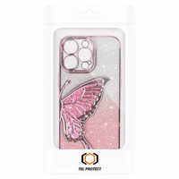 Tel Protect Butterfly Water dėklas telefonui Iphone 17 rožinis