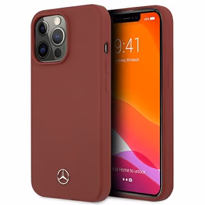Mercedes Silikoninė Linija Dėklas iPhone 13 Pro / iPhone 13 - Raudonas