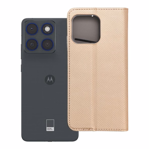 SMART CASE Book dėklas skirtas Motorola Edge 70 - auksinis