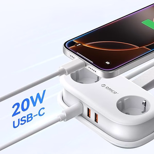 Orico APP 15.5W 5in1 maitinimo blokas 2x AC + 2x USB-A + 1x USB-C - baltas
