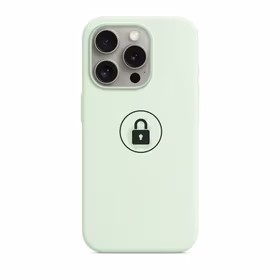 Dėklas "Silicone Case v2" iPhone 15 Pro / Švelni mėta / pakuotėje