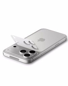 Spigen Optik Pro XL kameros stiklas iPhone 17 Pro sidabrinis